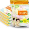 Tulips 50 Multicolor Cotton Balls in a Ziplock Bag