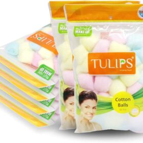 Tulips 50 Multicolor Cotton Balls in a Ziplock Bag